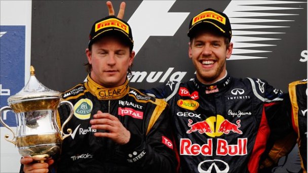 F1: Vettel, Raikönnen, Grosjean