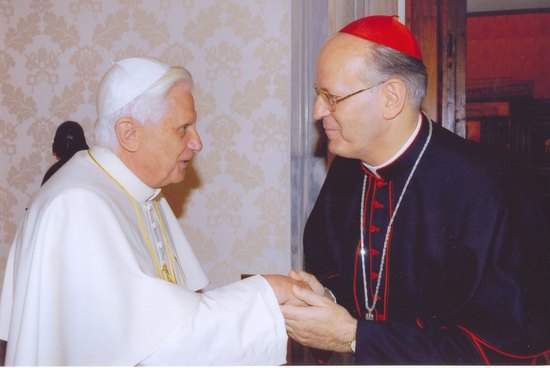 XVI. Benedek pápa és Erdő Péter bíboros